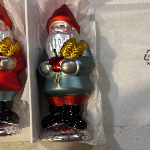 Santa Holiday Ornaments - Red and Silver - Picture 3 of 6